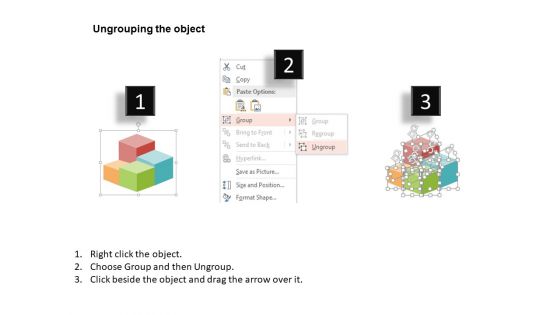 Four Cubes For Fnancial Ratio Analysis Powerpoint Template
