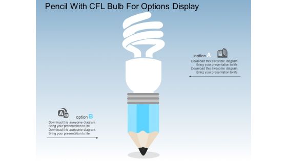 Pencil With Cfl Bulb For Options Display Powerpoint Templates Pencil With Cfl Bulb For Options Display Powerpoint Templates