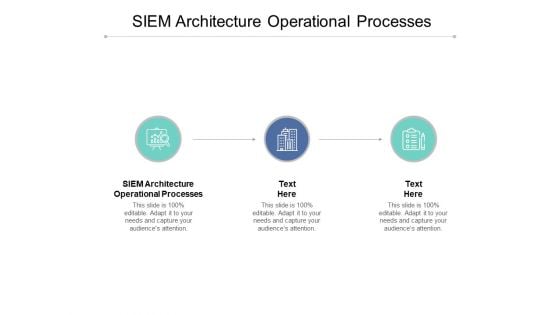 SIEM Architecture Operational Processes Ppt PowerPoint Presentation Portfolio Graphics Cpb