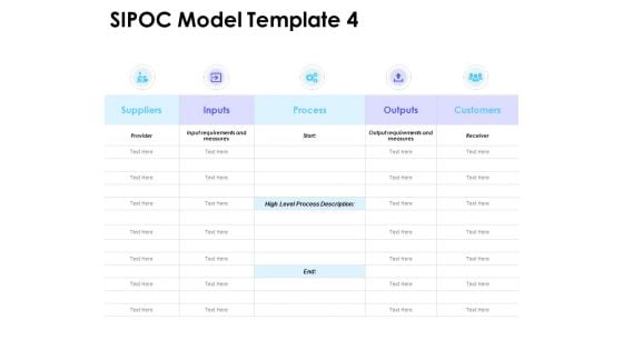 SIPOC Model Suppliers Ppt PowerPoint Presentation Inspiration Sample