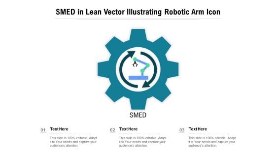 SMED In Lean Vector Illustrating Robotic Arm Icon Ppt PowerPoint Presentation File Template PDF