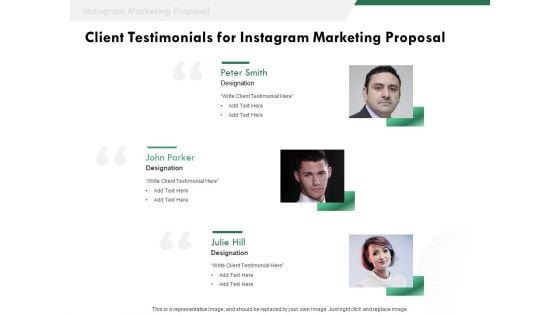 SMM Client Testimonials For Instagram Marketing Proposal Ppt Inspiration Infographics PDF
