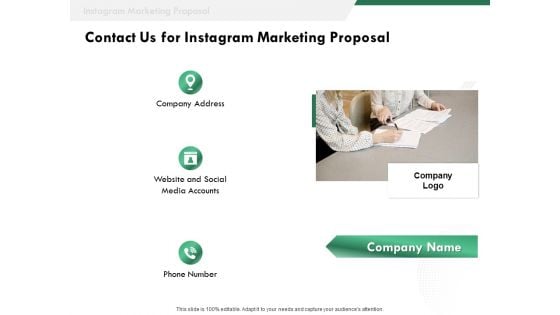 SMM Contact Us For Instagram Marketing Proposal Ppt Professional Inspiration PDF