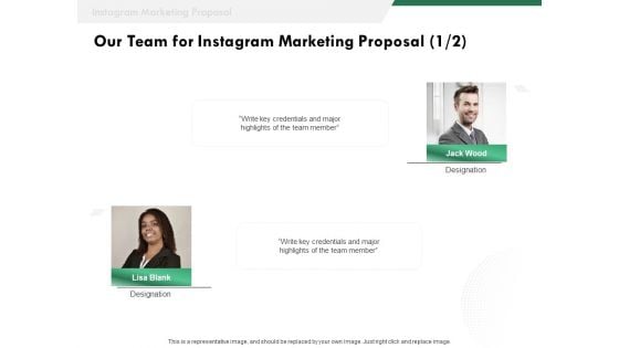 SMM Our Team For Instagram Marketing Proposal Ppt File Introduction PDF