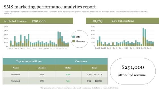 SMS Marketing Performance Analytics Report Summary PDF