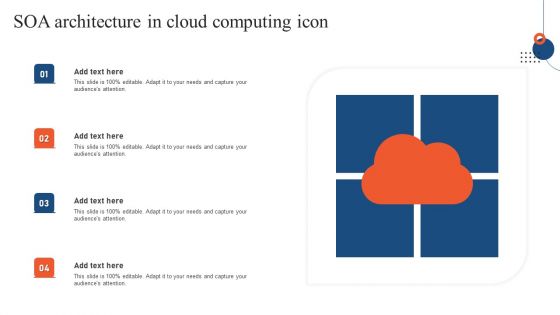 SOA Architecture In Cloud Computing Icon Ppt PowerPoint Presentation Gallery Graphics Design PDF