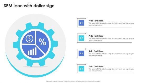 SPM Icon With Dollar Sign Ppt PowerPoint Presentation Gallery Background PDF