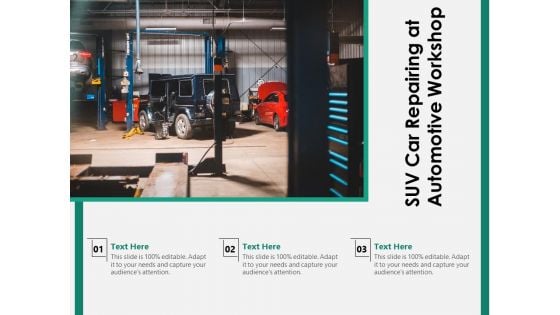 SUV Car Repairing At Automotive Workshop Ppt PowerPoint Presentation File Graphics PDF SUV Car Repairing At Automotive Workshop Ppt PowerPoint Presentation File Graphics PDF