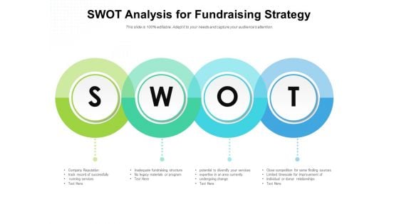 SWOT Analysis For Fundraising Strategy Ppt PowerPoint Presentation Professional Graphics Download PDF