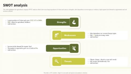 SWOT Analysis Global Food Products Company Profile Microsoft PDF