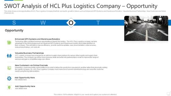 SWOT Analysis Of HCL Plus Logistics Company Opportunity Guidelines PDF