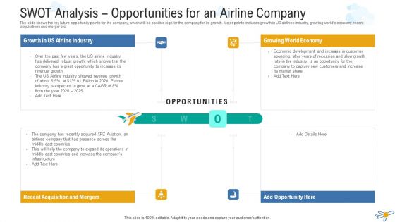 SWOT Analysis Opportunities For An Airline Company Download PDF