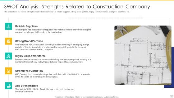 SWOT Analysis Strengths Related To Construction Company Elements PDF SWOT Analysis Strengths Related To Construction Company Elements PDF