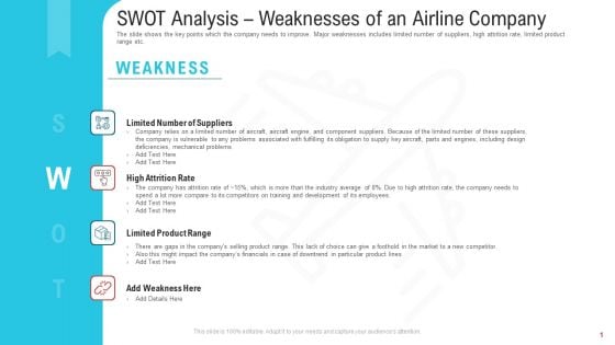 SWOT Analysis Weaknesses Of An Airline Company Background PDF