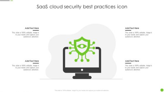 Saas Cloud Security Best Practices Icon Ppt PowerPoint Presentation File Guidelines PDF