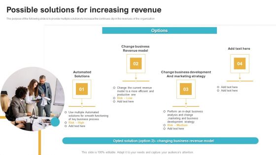 Saas Continuous Income Generation Model For Software Startup Possible Solutions For Increasing Revenue Guidelines PDF