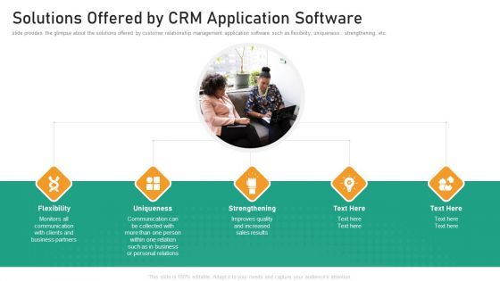 Saas Customer Relationship Management Fundraising Solutions Offered By CRM Application Software Structure PDF