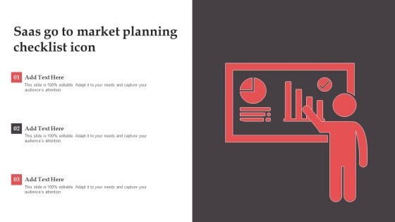 Saas Go To Market Planning Checklist Icon Elements PDF