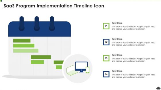 Saas Program Implementation Timeline Icon Ppt PowerPoint Presentation Gallery Format PDF