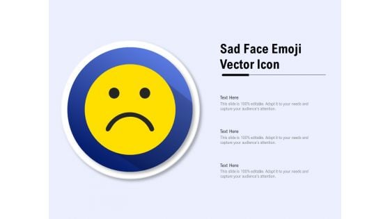 Sad Face Emoji Vector Icon Ppt PowerPoint Presentation Professional Slides PDF