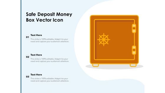 Safe Deposit Money Box Vector Icon Ppt PowerPoint Presentation Portfolio Sample PDF