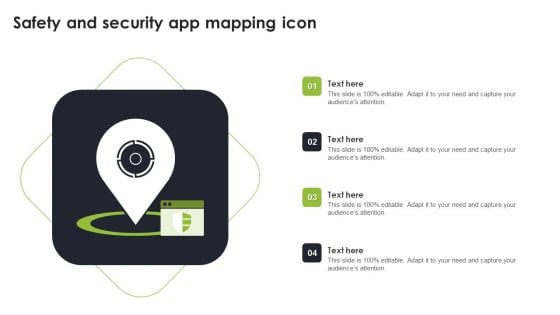 Safety And Security App Mapping Icon Slides PDF