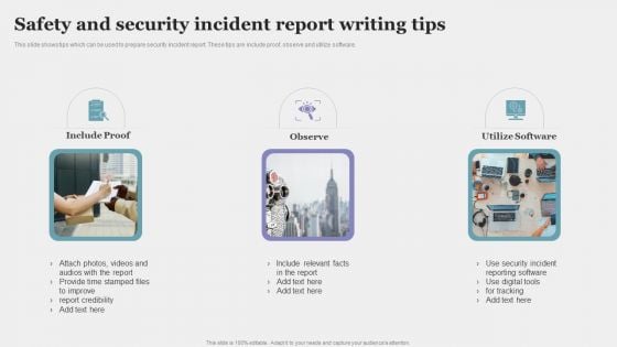 Safety And Security Incident Report Writing Tips Pictures PDF Safety And Security Incident Report Writing Tips Pictures PDF