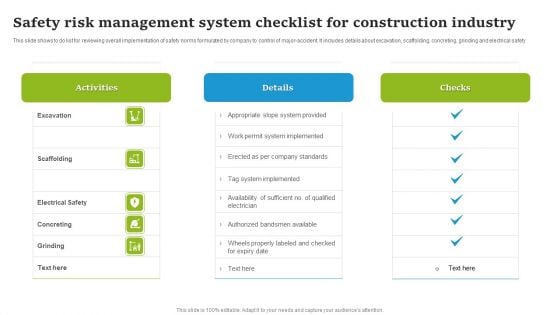 Safety Risk Management System Checklist For Construction Industry Guidelines PDF Safety Risk Management System Checklist For Construction Industry Guidelines PDF