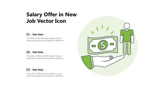 Salary Offer In New Job Vector Icon Ppt PowerPoint Presentation File Example Introduction PDF