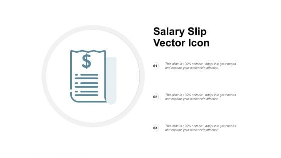 Salary Slip Vector Icon Ppt PowerPoint Presentation Summary Slide Download