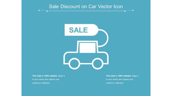 Sale Discount On Car Vector Icon Ppt PowerPoint Presentation File Inspiration PDF