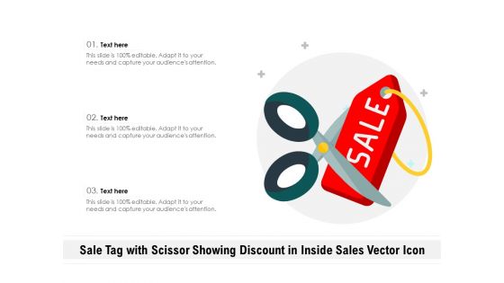 Sale Tag With Scissor Showing Discount In Inside Sales Vector Icon Ppt PowerPoint Presentation Gallery Example PDF