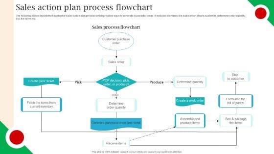 Sales Action Plan Process Flowchart Formats PDF