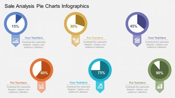 Sales Analysis Pie Charts Infographics Powerpoint Template