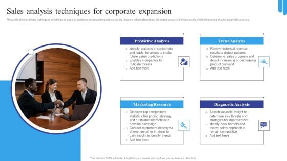 Sales Analysis Techniques For Corporate Expansion Inspiration PDF