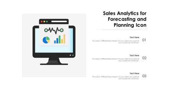 Sales Analytics For Forecasting And Planning Icon Ppt Powerpoint Presentation Show Pdf