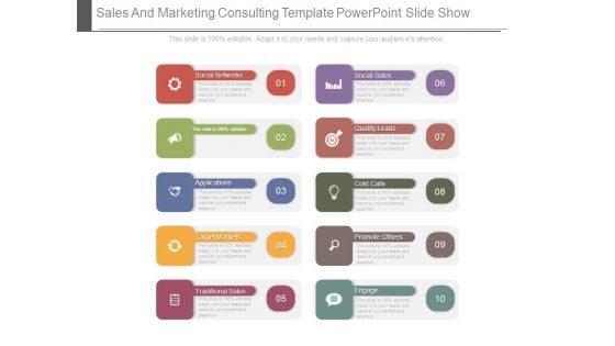 Sales And Marketing Consulting Template Powerpoint Slide Show