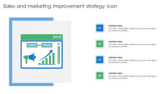 Sales And Marketing Improvement Strategy Icon Topics PDF