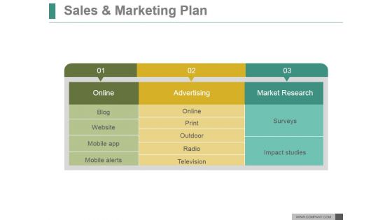 Sales And Marketing Plan Ppt PowerPoint Presentation Outline