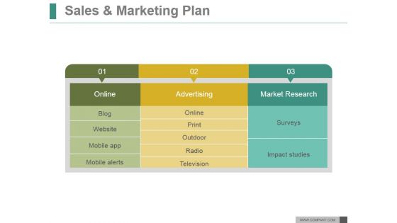 Sales And Marketing Plan Ppt PowerPoint Presentation Outline