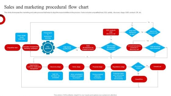 Sales And Marketing Procedural Flow Chart Themes PDF