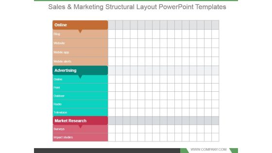 Sales And Marketing Structural Layout Powerpoint Templates