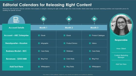 Sales And Promotion Playbook Editorial Calendars For Releasing Right Content Themes PDF