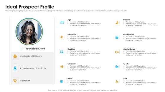 Sales Assistance Boost Overall Efficiency Ideal Prospect Profile Background PDF Sales Assistance Boost Overall Efficiency Ideal Prospect Profile Background PDF