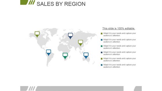 Sales By Region Ppt PowerPoint Presentation Example