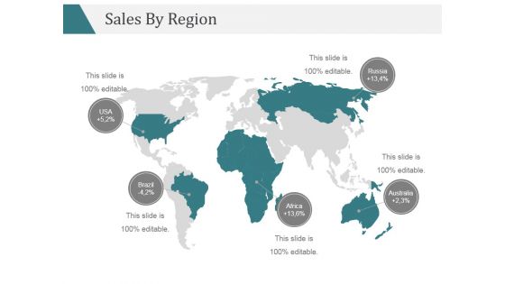 Sales By Region Ppt PowerPoint Presentation Infographic Template