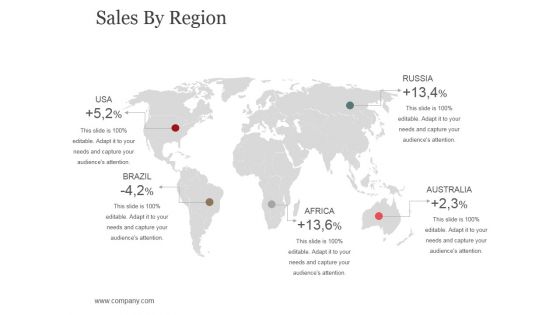 Sales By Region Ppt PowerPoint Presentation Layouts Template