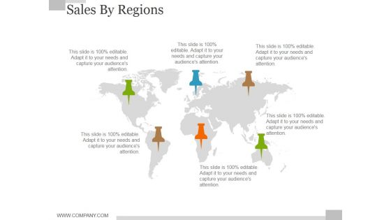 Sales By Regions Ppt PowerPoint Presentation Show