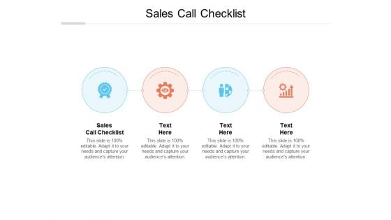 Sales Call Checklist Ppt PowerPoint Presentation Infographics Visual Aids Cpb