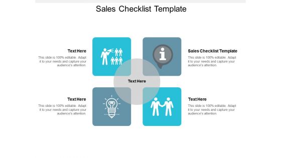 Sales Checklist Template Ppt PowerPoint Presentation Inspiration Tips Cpb